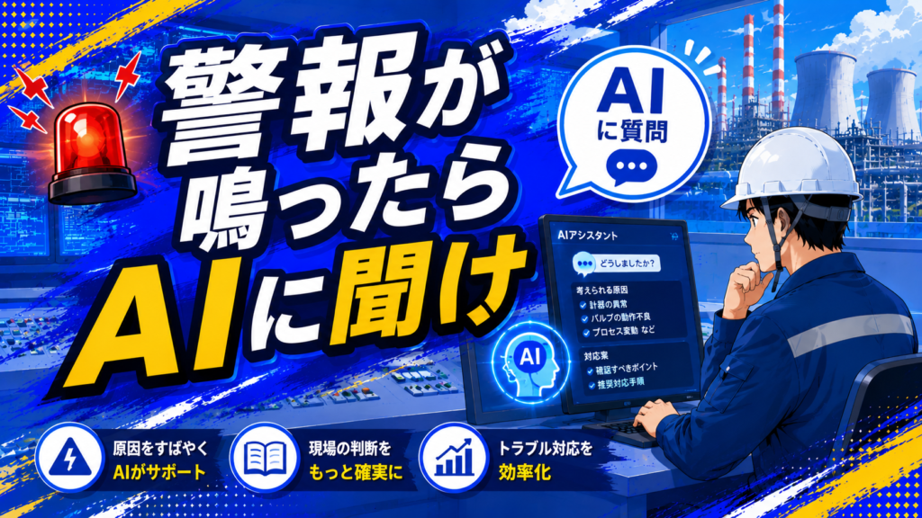 警報が鳴ったらAIに聞け ロジック資料とAIで警報対応を爆速にする記事のアイキャッチ