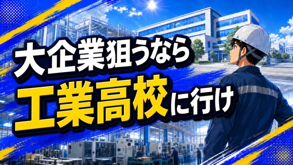 大企業狙うなら工業高校に行けのアイキャッチ